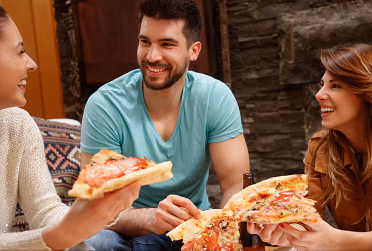People eating food which may result in high blood glucose levels