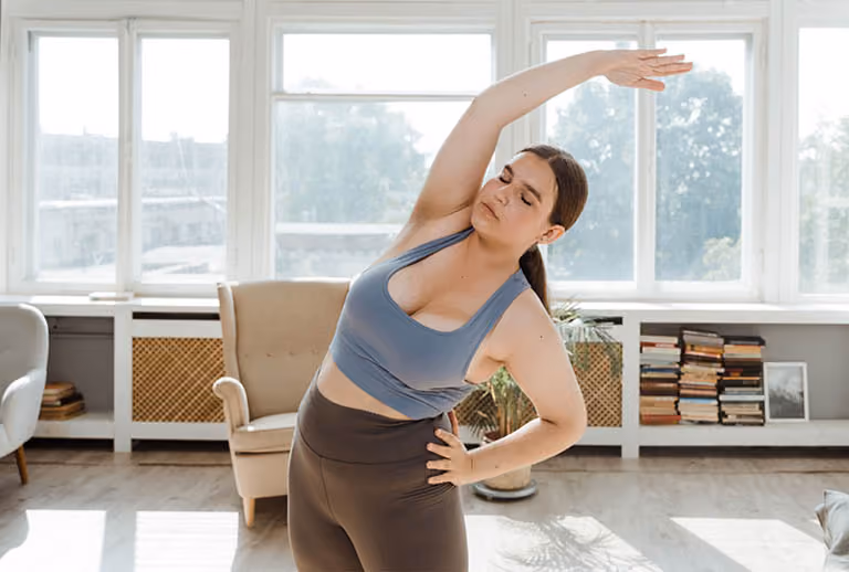 Woman doing aerobic and anaerobic exercise for blood sugar control