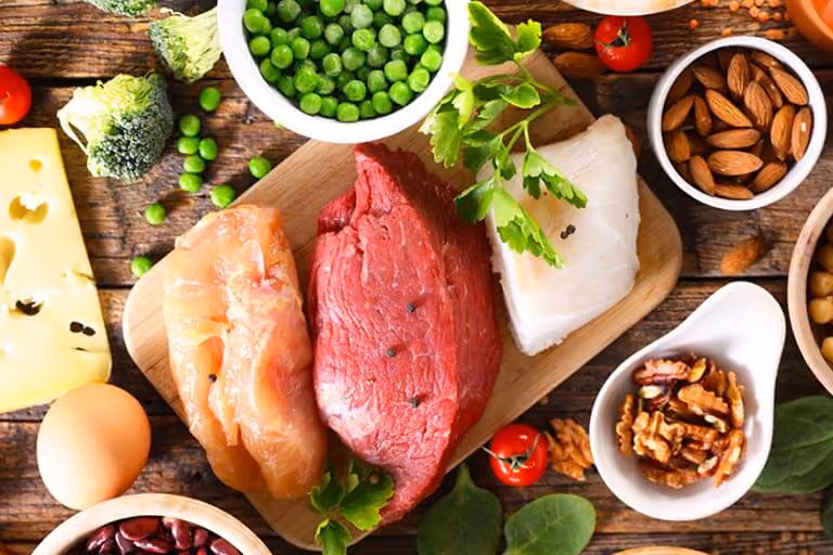 What does protein do to glucose levels?