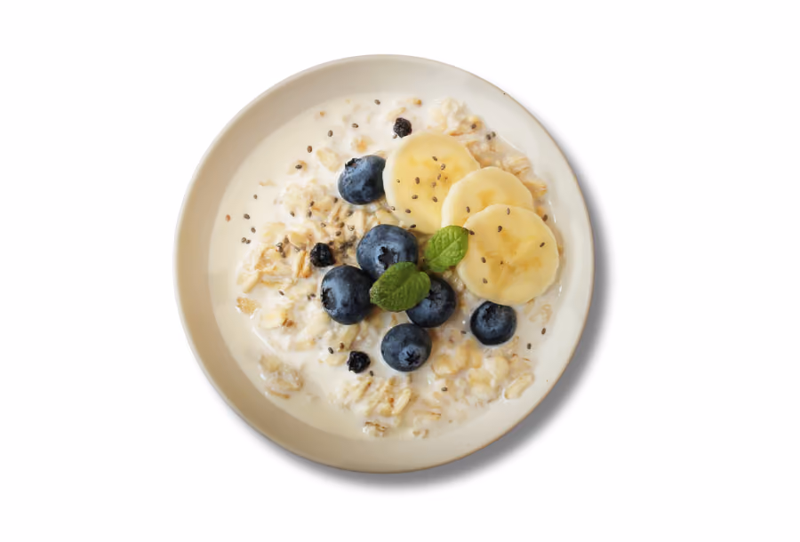 1. Simple overnight oats with berries low glycaemic index meals in australia