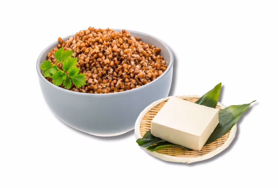 10. Tofu stir-fry with buckwheat low glycaemic index meal in australia