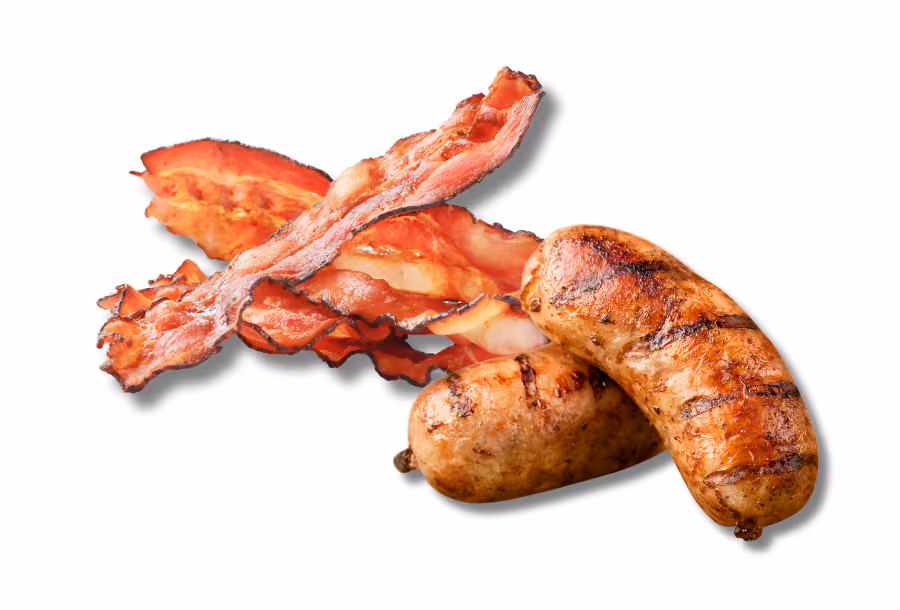 high calorie foods in australia - bacon and susages