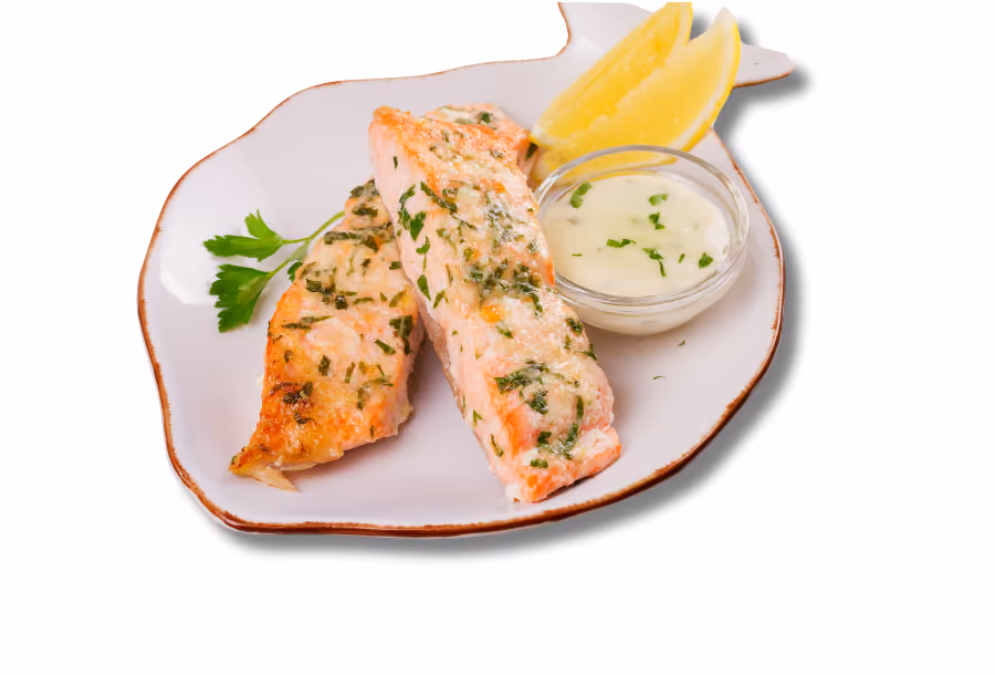 healthy christmas meal idea - Baked salmon with lemon and dill
