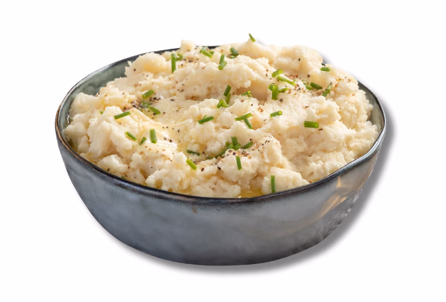 healthy christmas meal idea - cauliflower mash with garlic