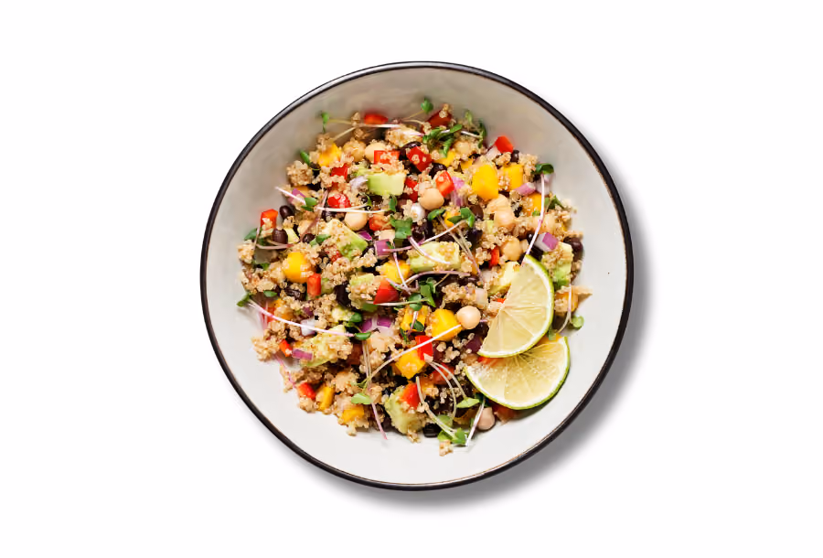 healthy christmas meal idea - quinoa salad with cranberries