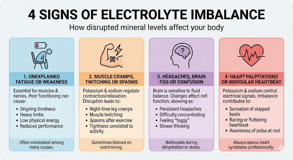 4 signs of electrolyte imbalance