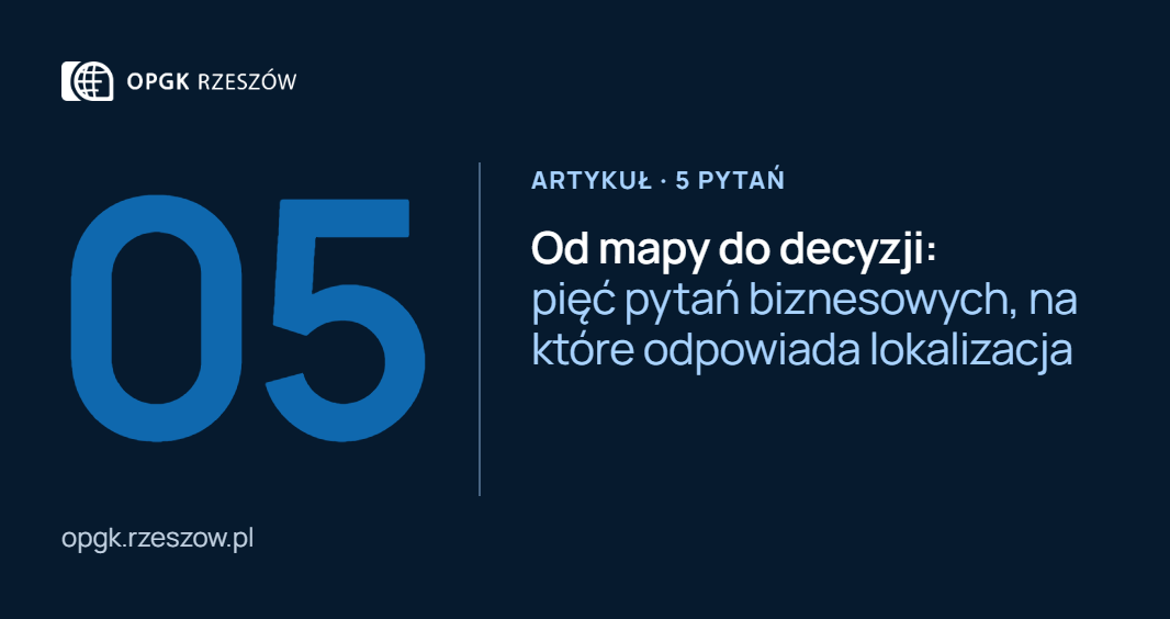 Od mapy do decyzji: pięć pytań biznesowych, na które odpowiada lokalizacja
