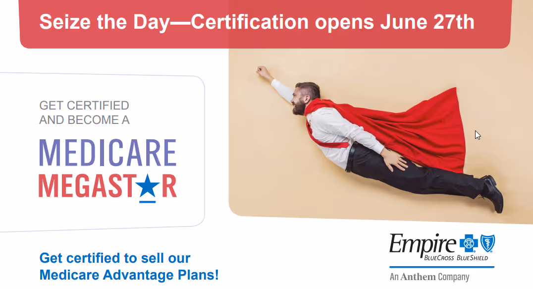 Empire Blue Cross Blue Shield Certification June 27th
