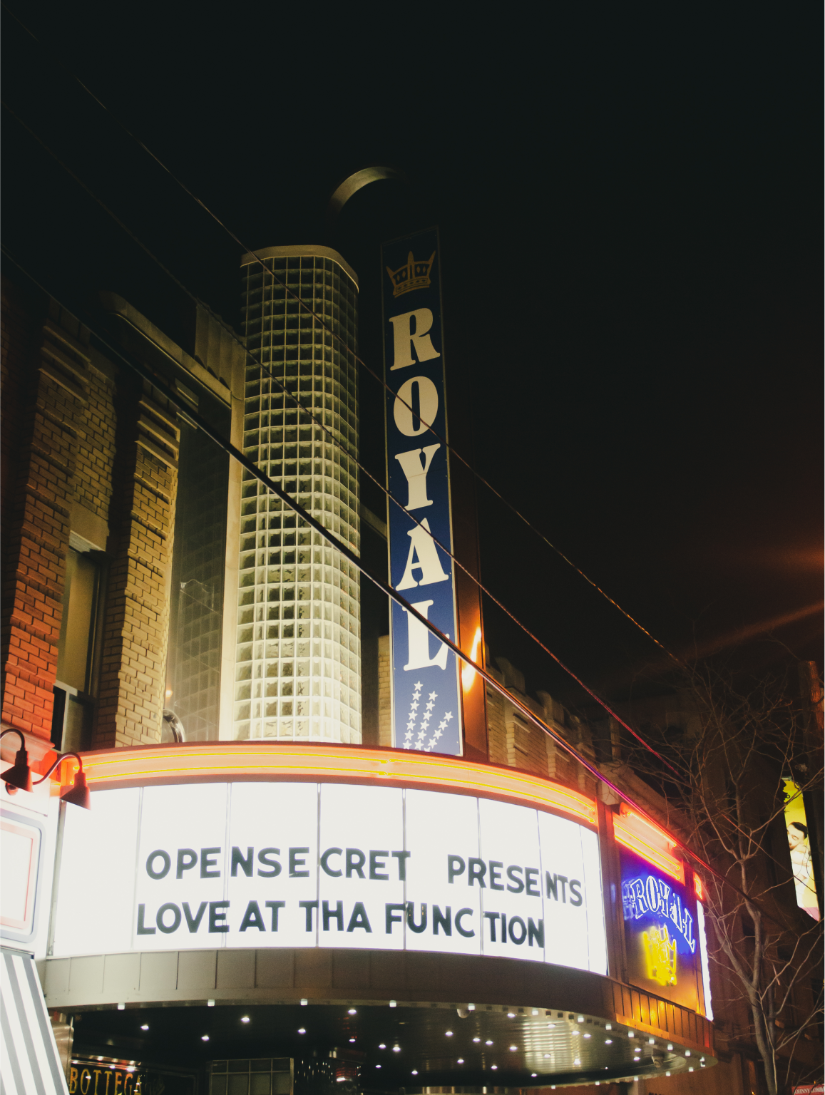 Bold print collateral for the Love at Tha Function live matchmaking event