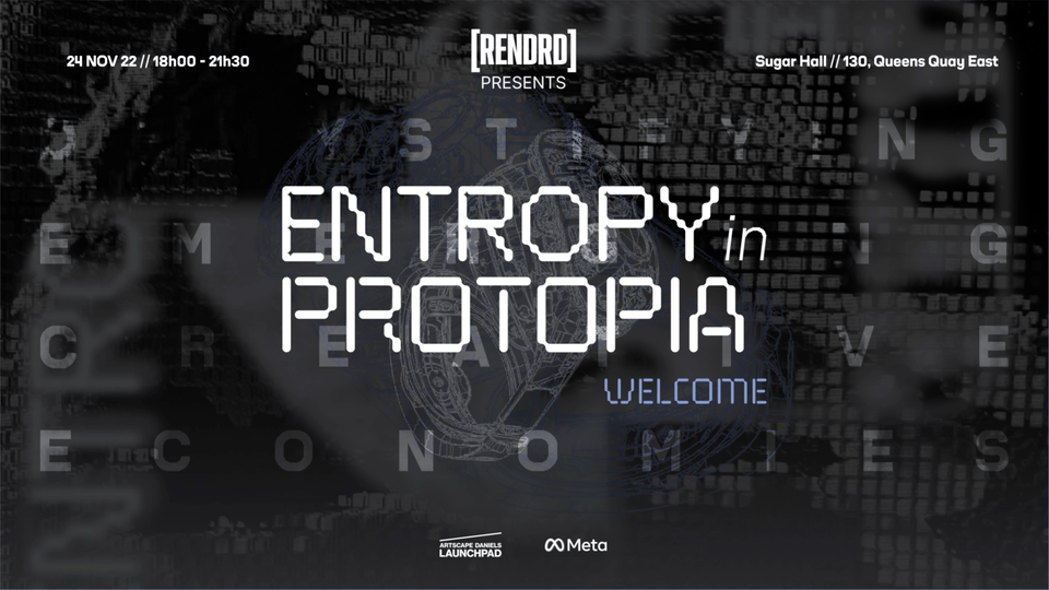 Animated Entropy in Protopia visual blending Afro-surrealist and tech-forward aesthetics