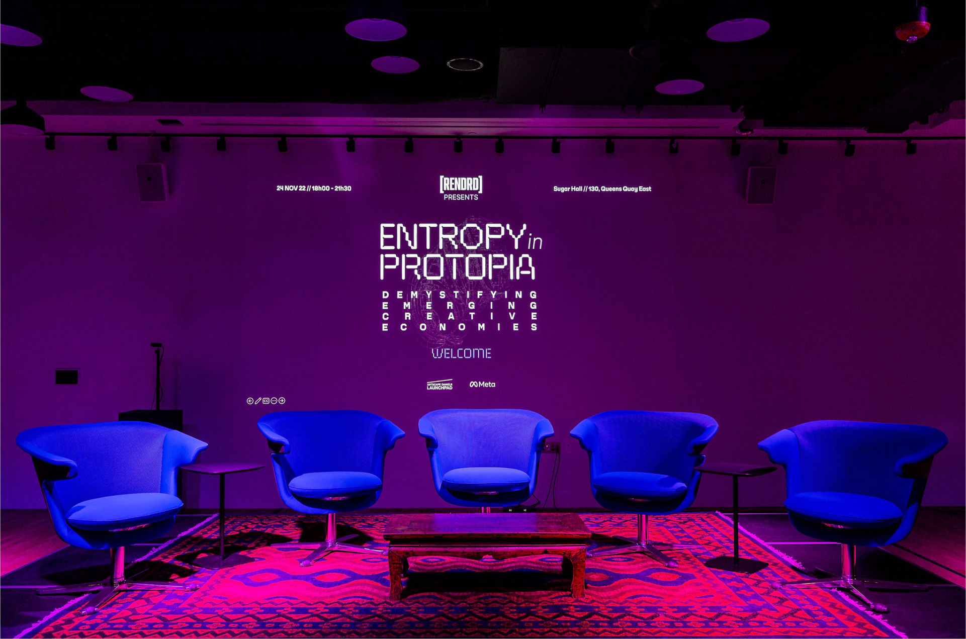 Entropy in Protopia event space exploring BIPOC creators and emerging technology