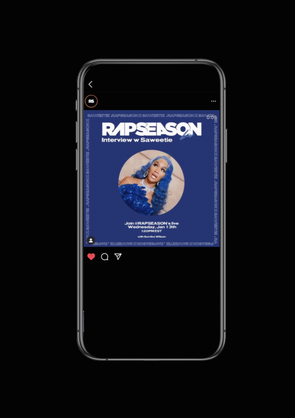 Animated RAPSEASON graphic suite enriching the live hip-hop storytelling