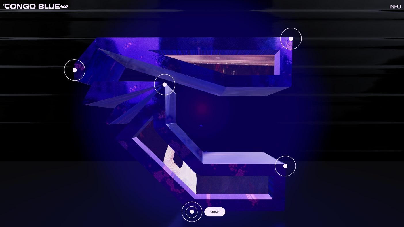 Congo Blue visual identity frame for the live events and production collective