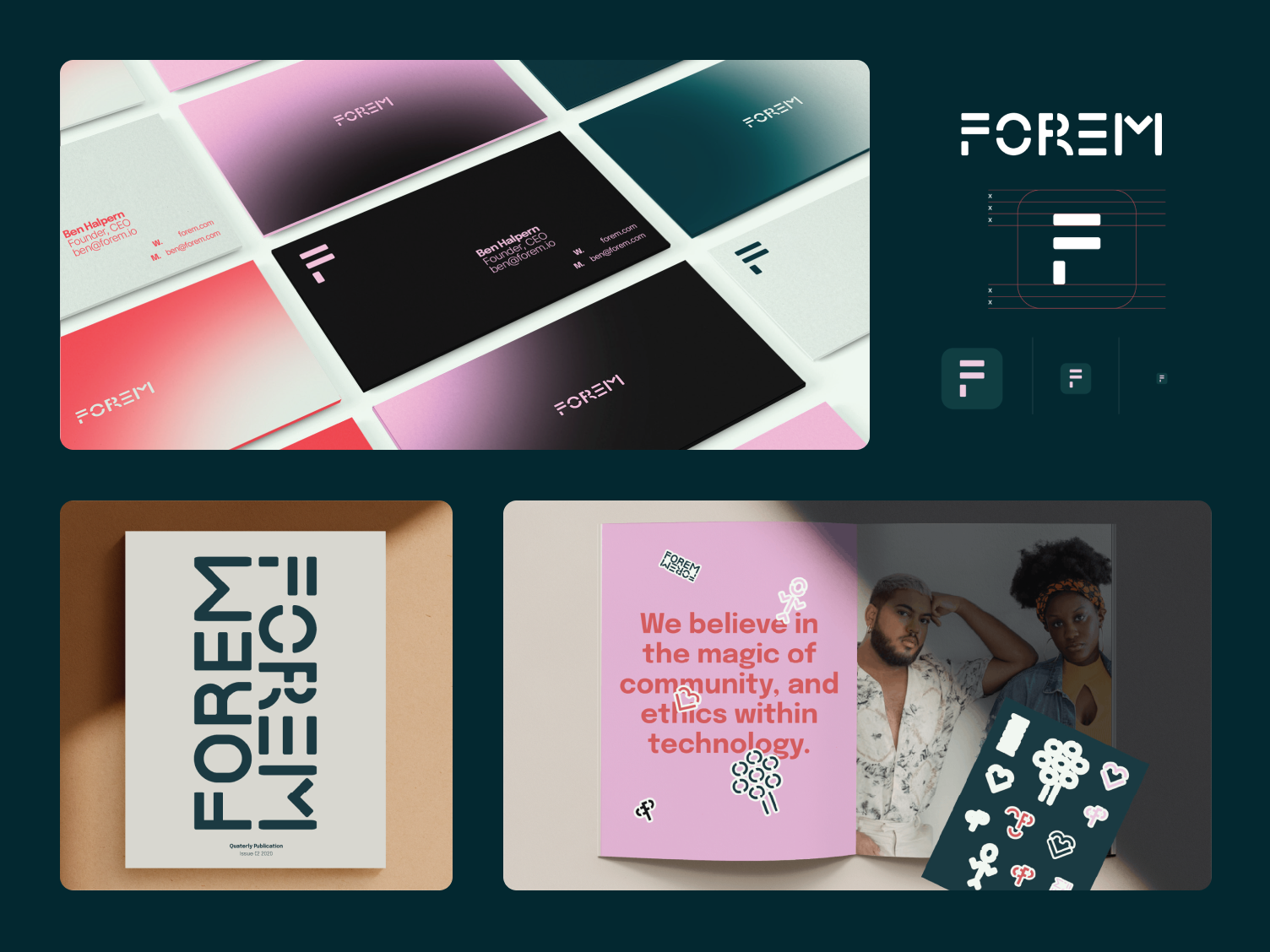Forem Magic Mark modular system of interconnected shapes symbolizing community