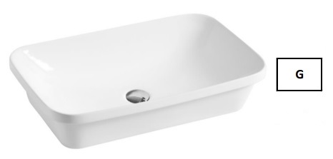 MILAN 500 Half Insert Basin