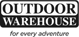 Outdoor Warehouse logo with the tagline 'for every adventure' underneath.