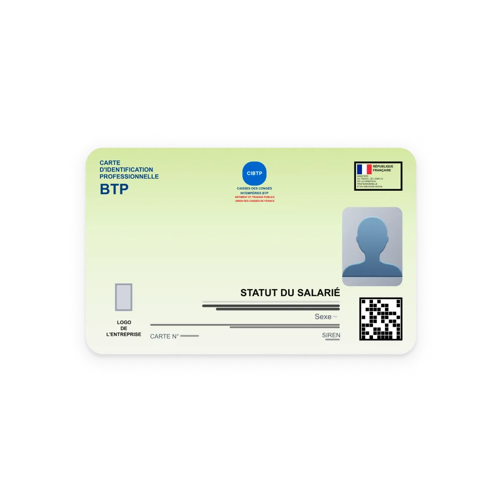 Carte d'identification professionnelle BTP (CIBTP) : justificatif obligatoire pour travailleurs chantier.