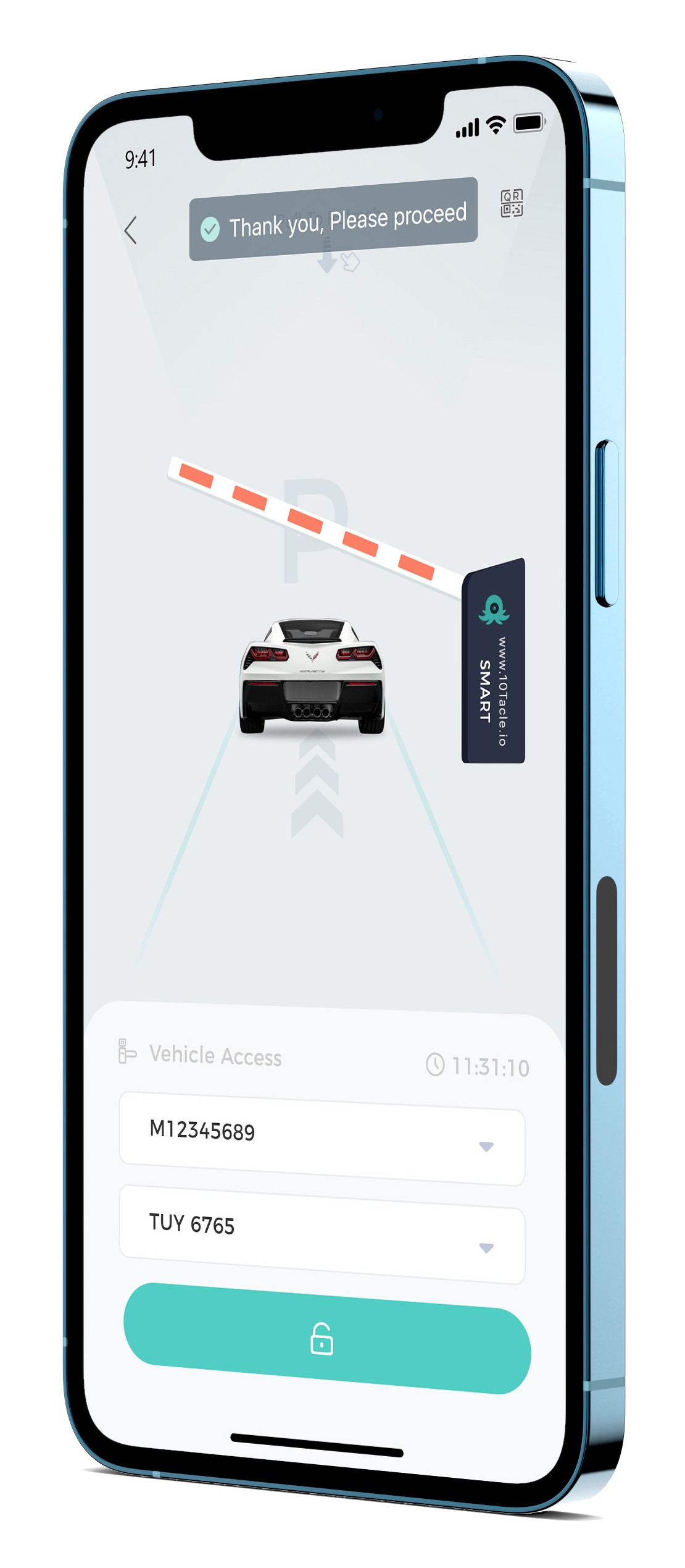 10Tacle Mobile Access Swipe To Park