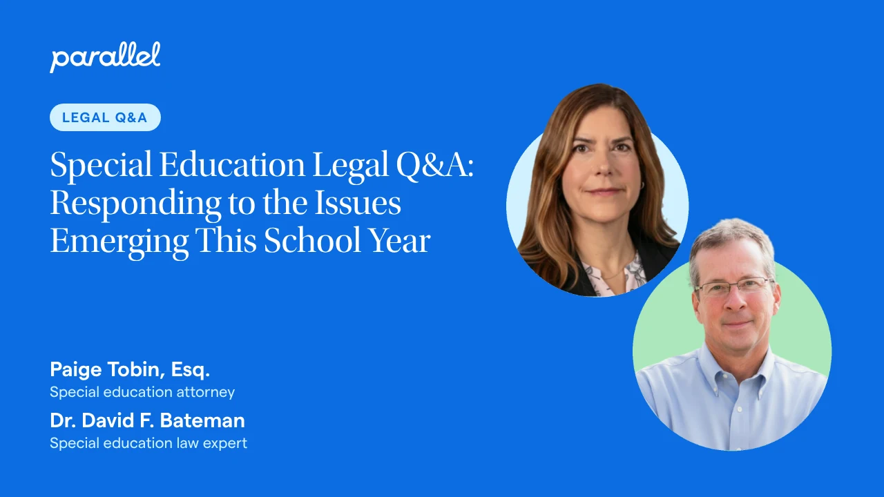 Special Education Legal Q&A: Responding to the Issues Emerging This School Year