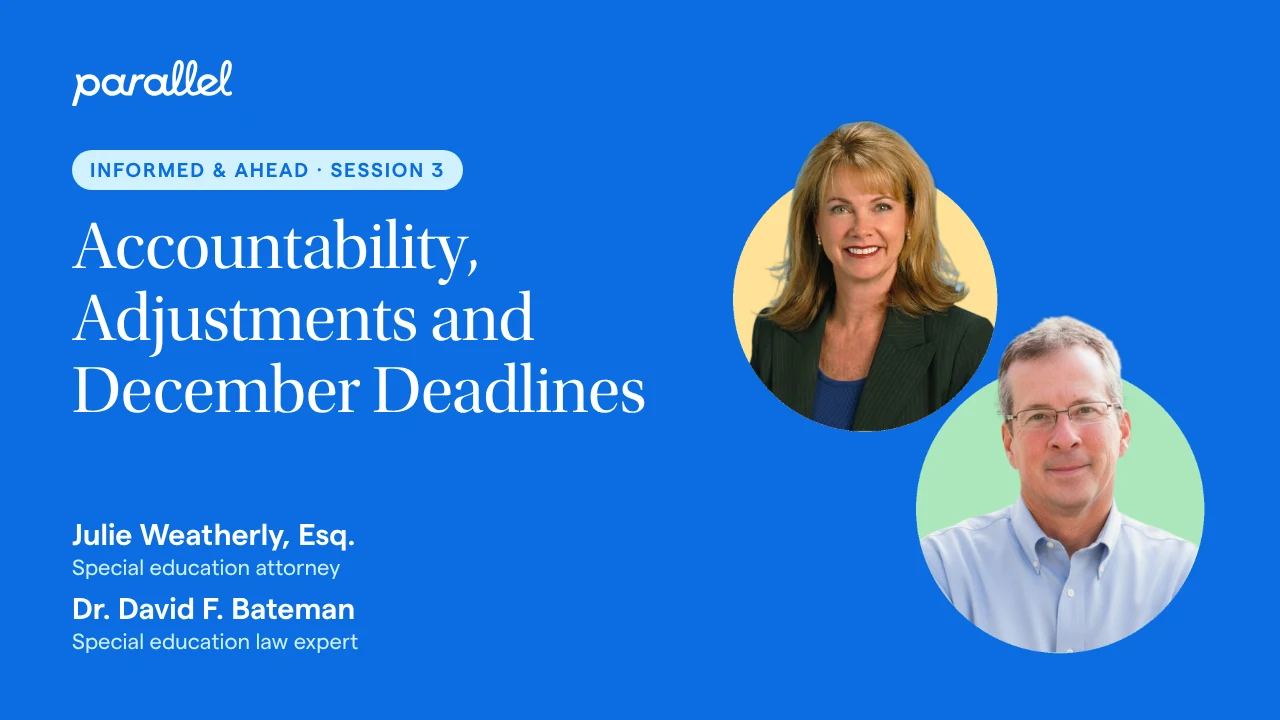 Accountability, Adjustments and December Deadlines