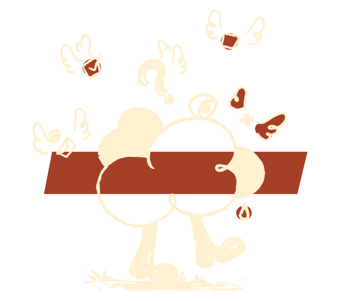 illuminated citizen illustration. A walking cloud with ideas floating around