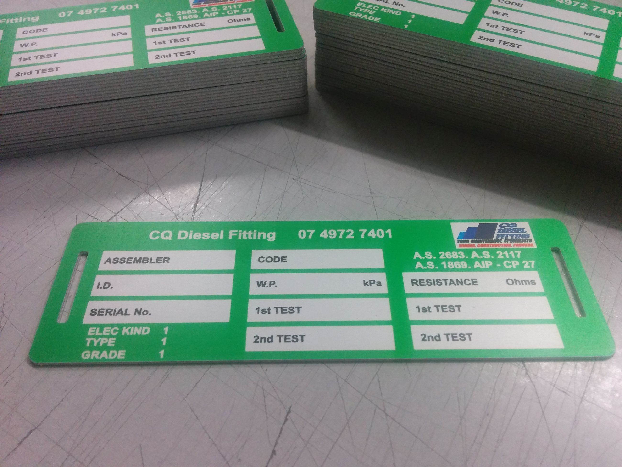 Warehouse and Logistics Asset Tags And Labels | Metal Sign & Label