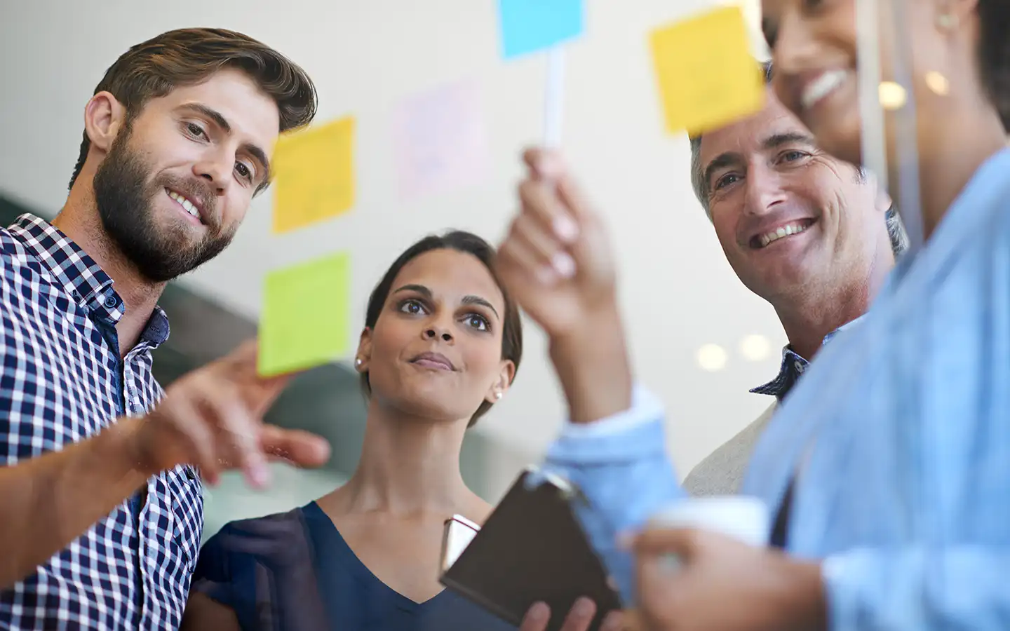 A group of executives in an AI training