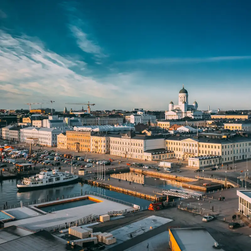 Helsinki skyline for AI Trainings