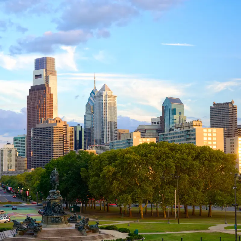 Philadelphia skyline for AI Trainings