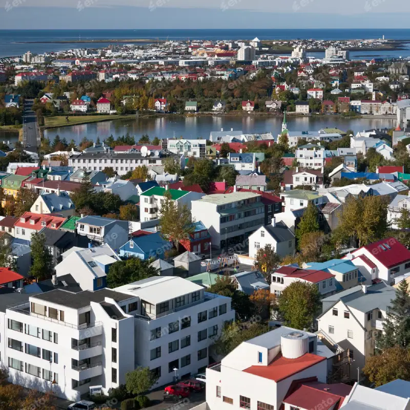 Reykjavik skyline for AI Trainings