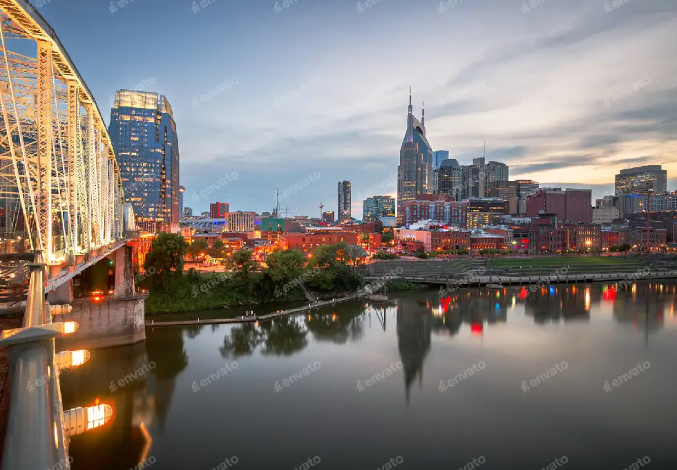 Picture of city skyline team building