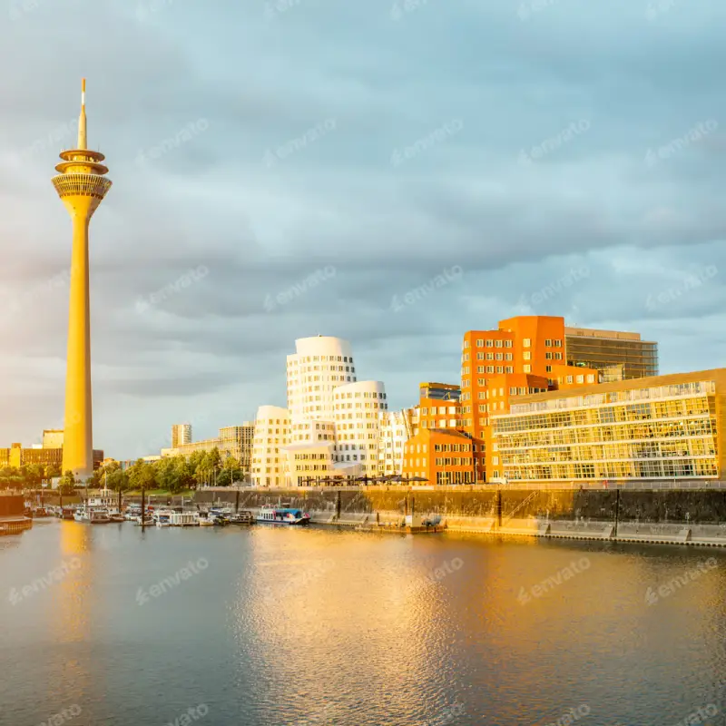 Düsseldorf skyline for AI Trainings