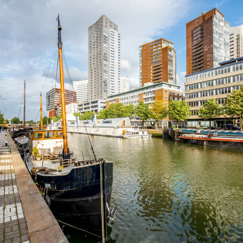 Rotterdam skyline for AI Trainings