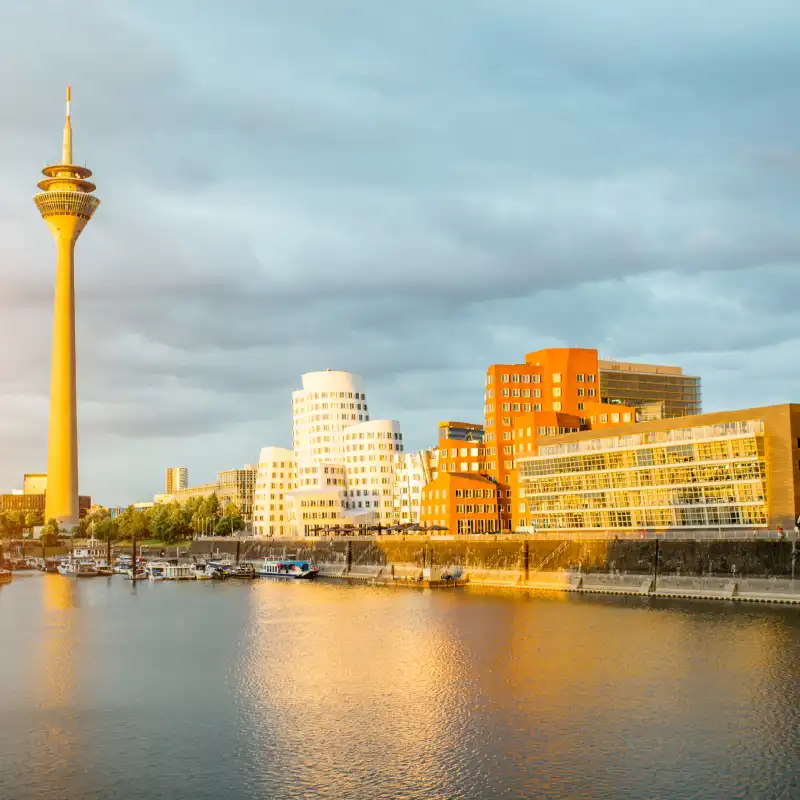 Düsseldorf skyline for AI Trainings