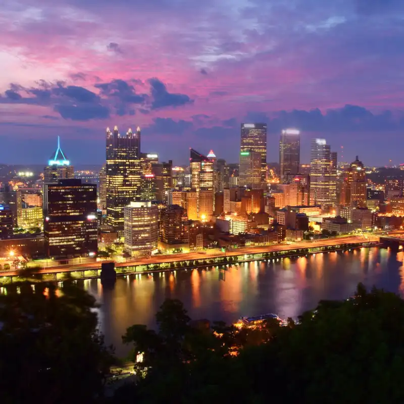 Pittsburgh skyline for AI Trainings