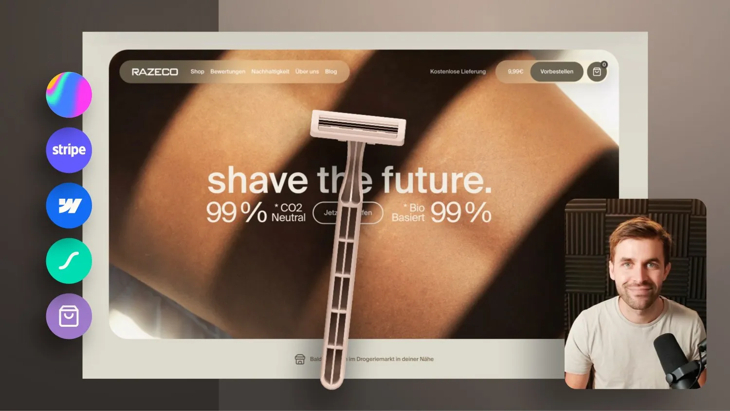 Berliner Startup meets Webflow: Website mit 3D Animation, Shop-Funktion & Konfigurator | Case Study