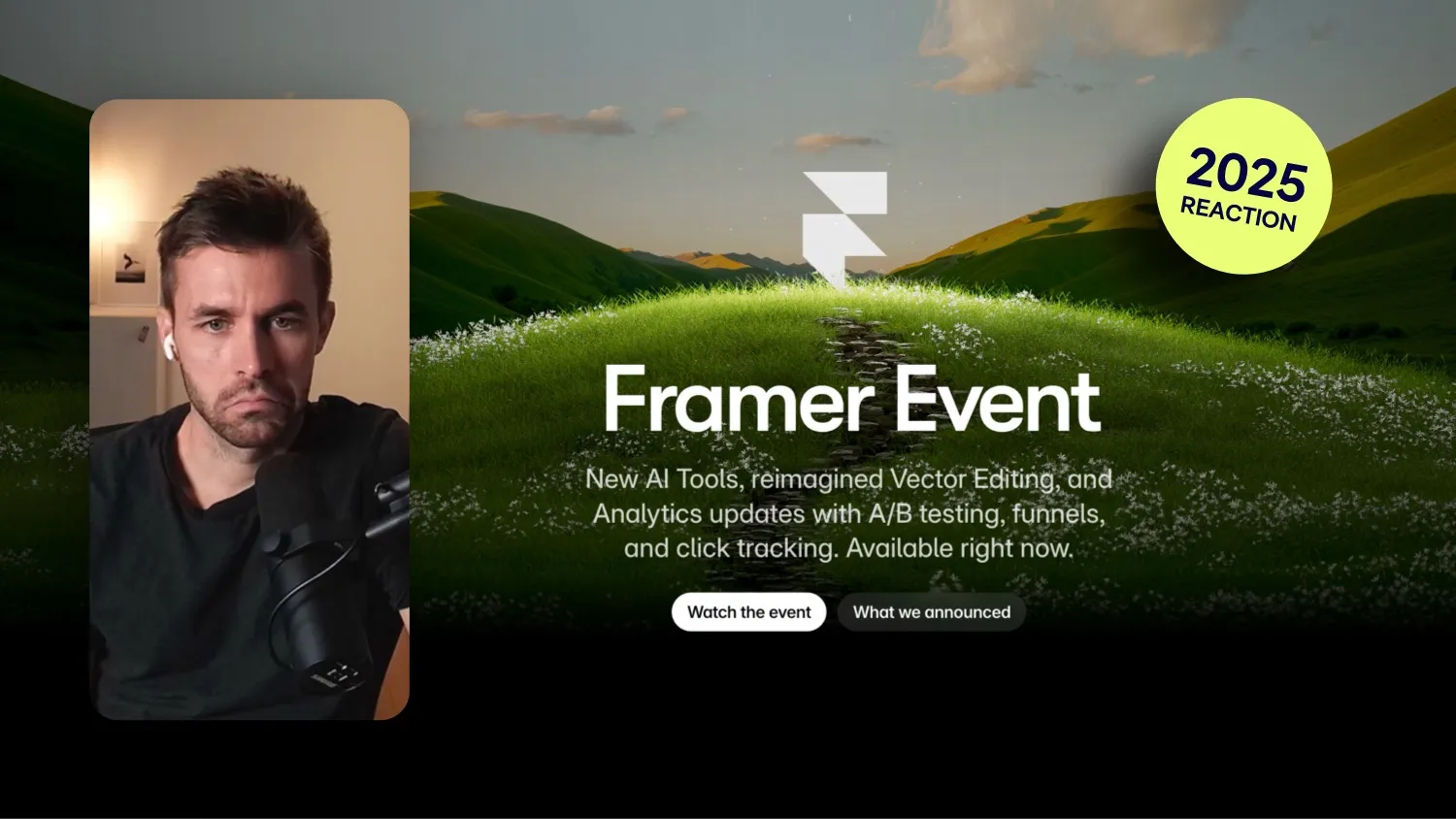 Framer Spring Event 2025 – Webflow-Profi reagiert überrascht!