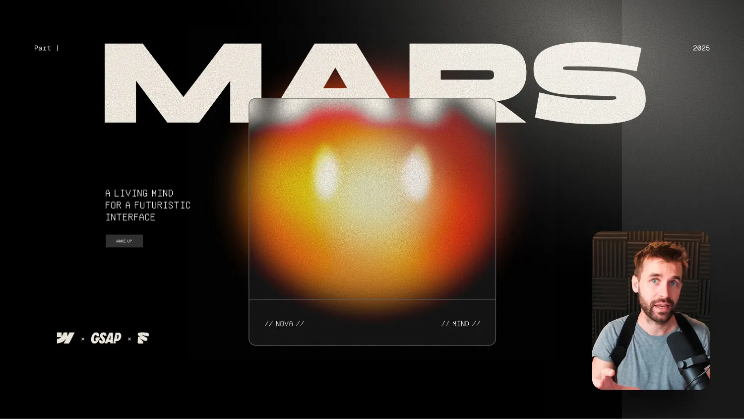 Animation eines digitalen Bewusstseins – Futuristische Interface-Effekte mit Webflow & GSAP