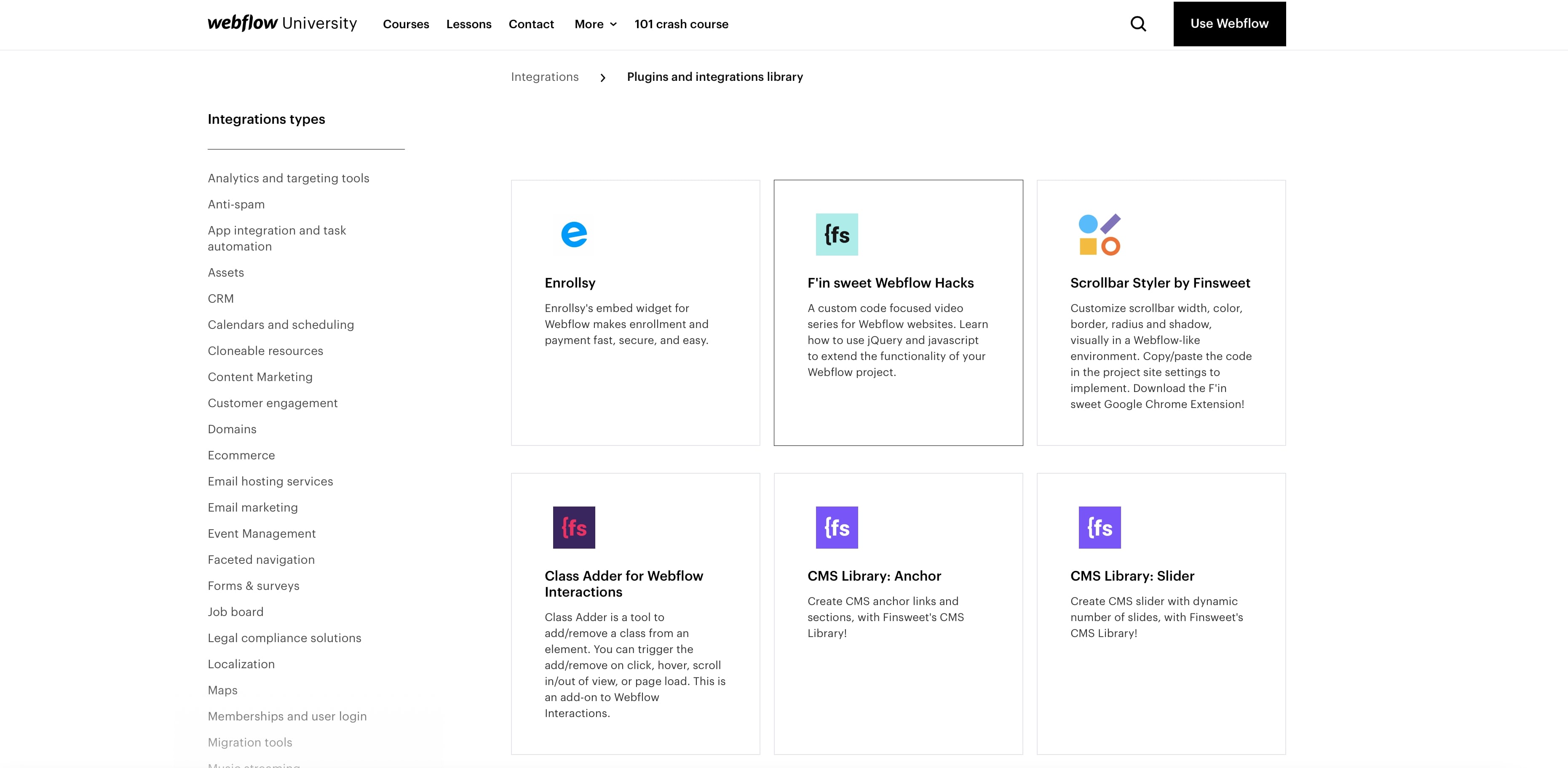 Webflow Plugins und Erweiterungen