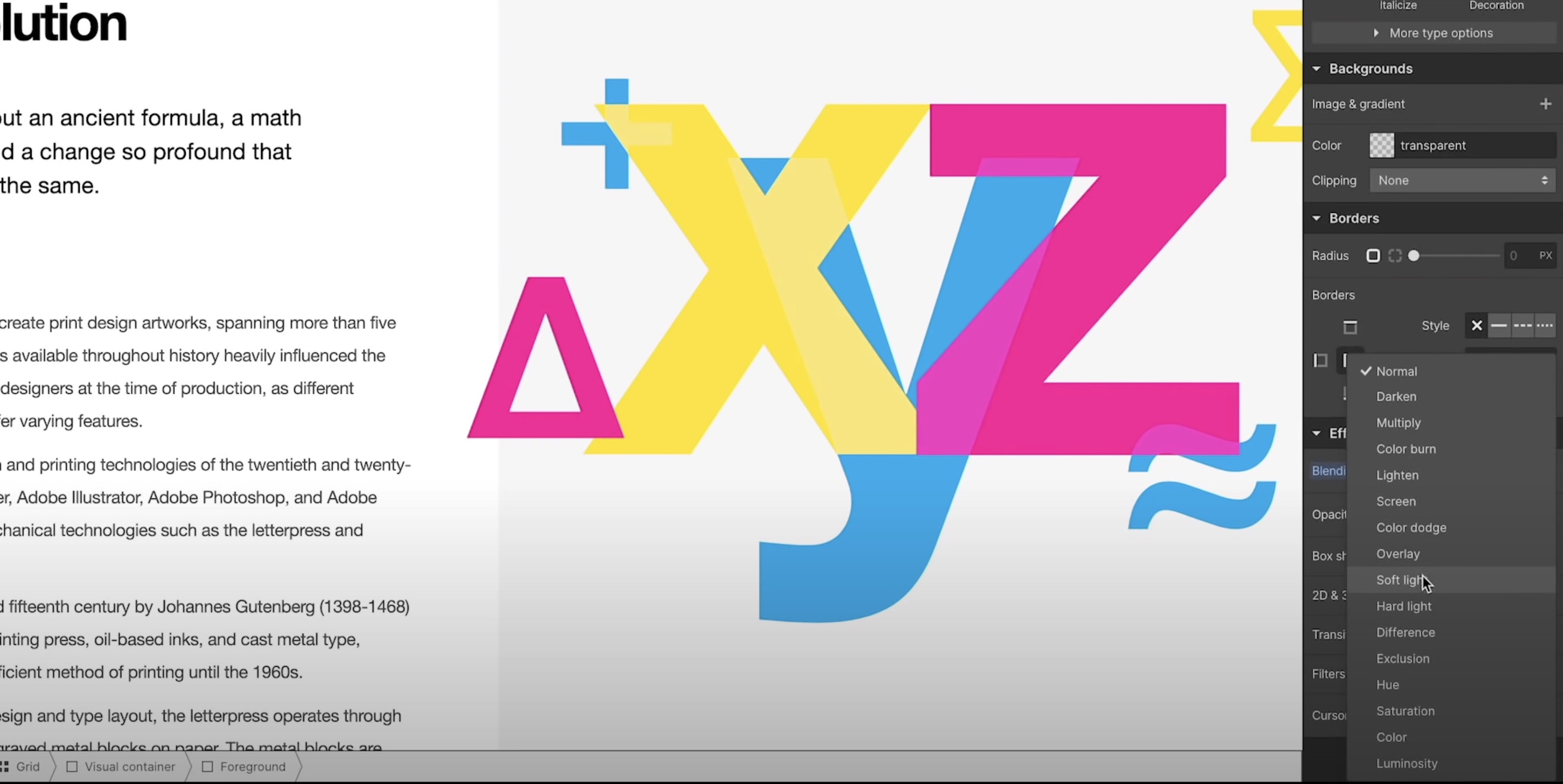 Webflow Blending Modes