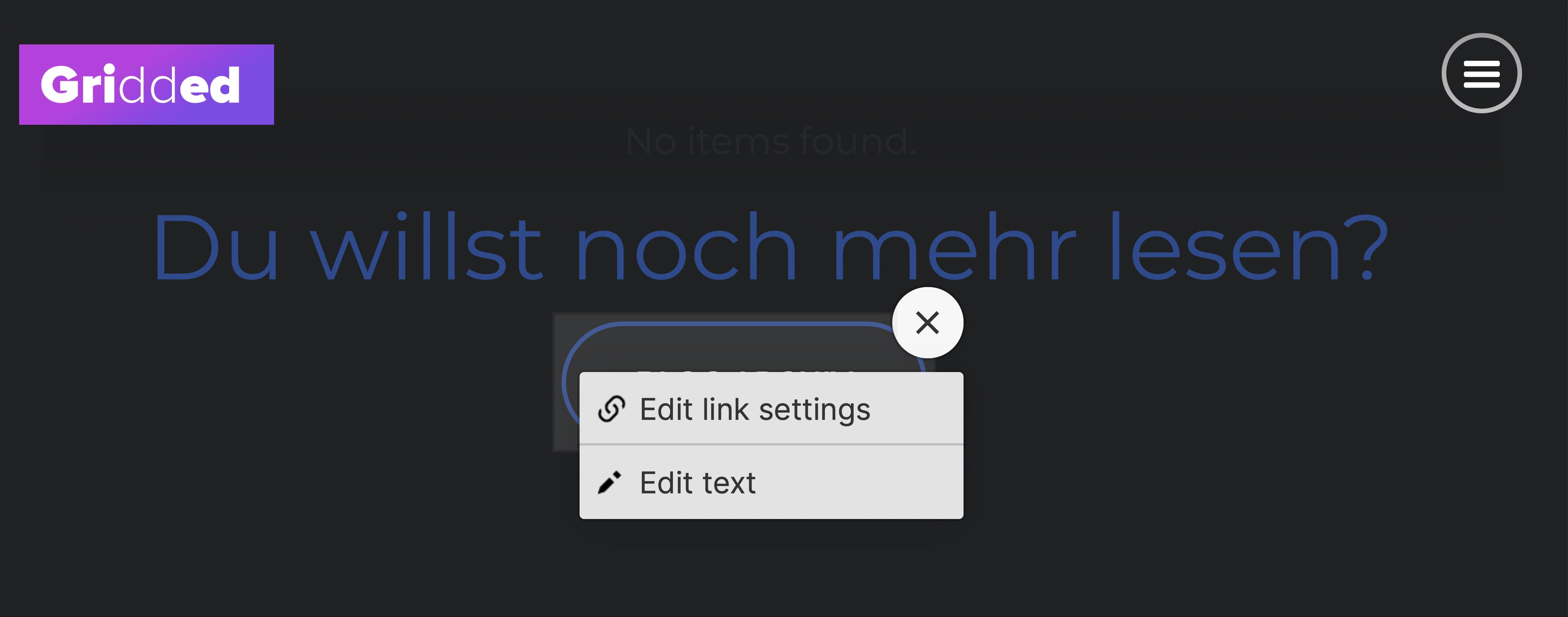 Webflow Editor neue Verlinkung auswählen