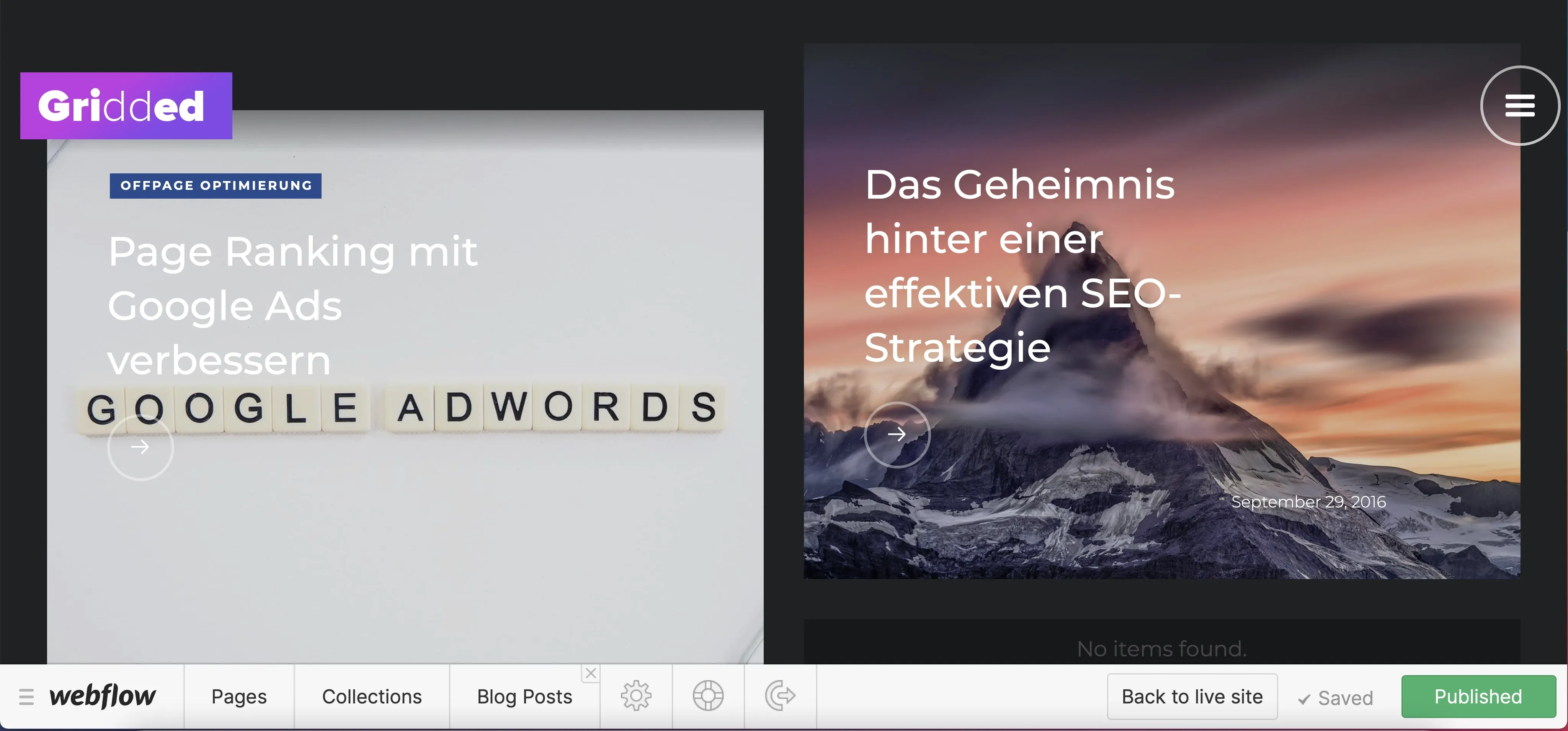 CMS Inhalte über den Webflow Editor bearbeiten