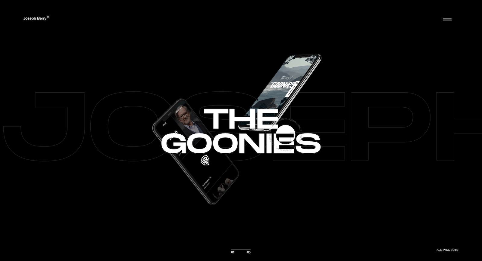 Joseph Berry Portfolio Website Layout