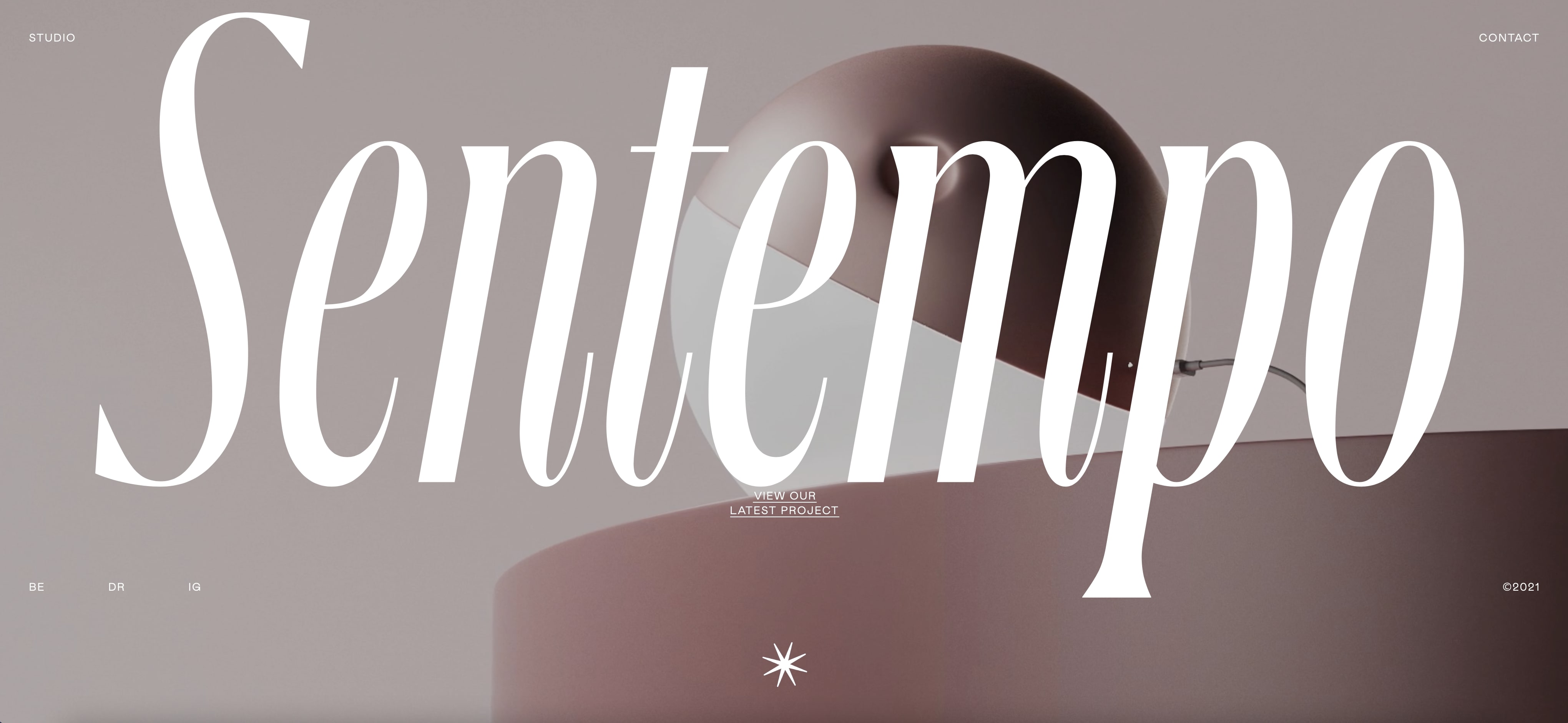 Screenshot der Agentur Website von Studio Sentempoi