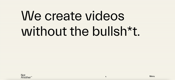 GIF der Agentur Website von Not Another