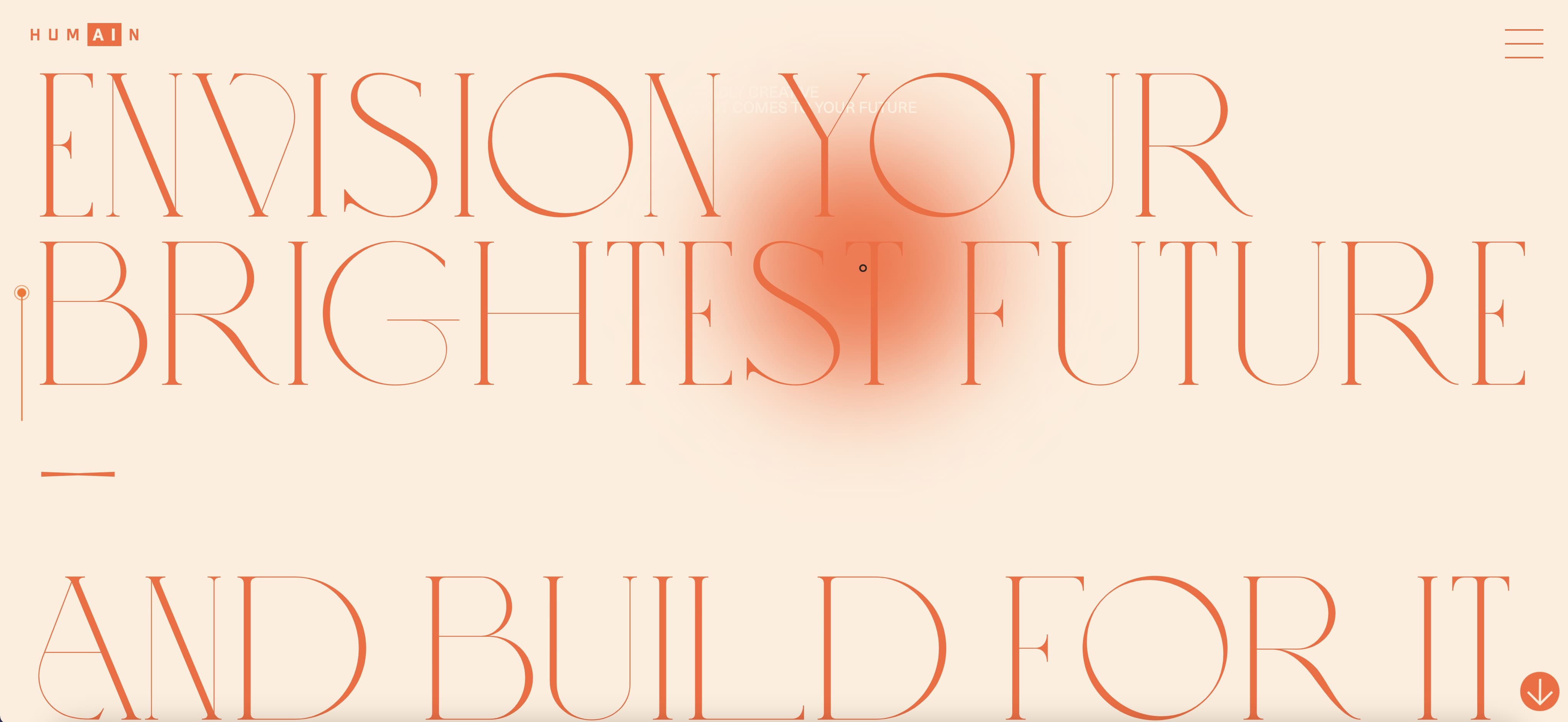 Screenshot der Agentur Website von Humain