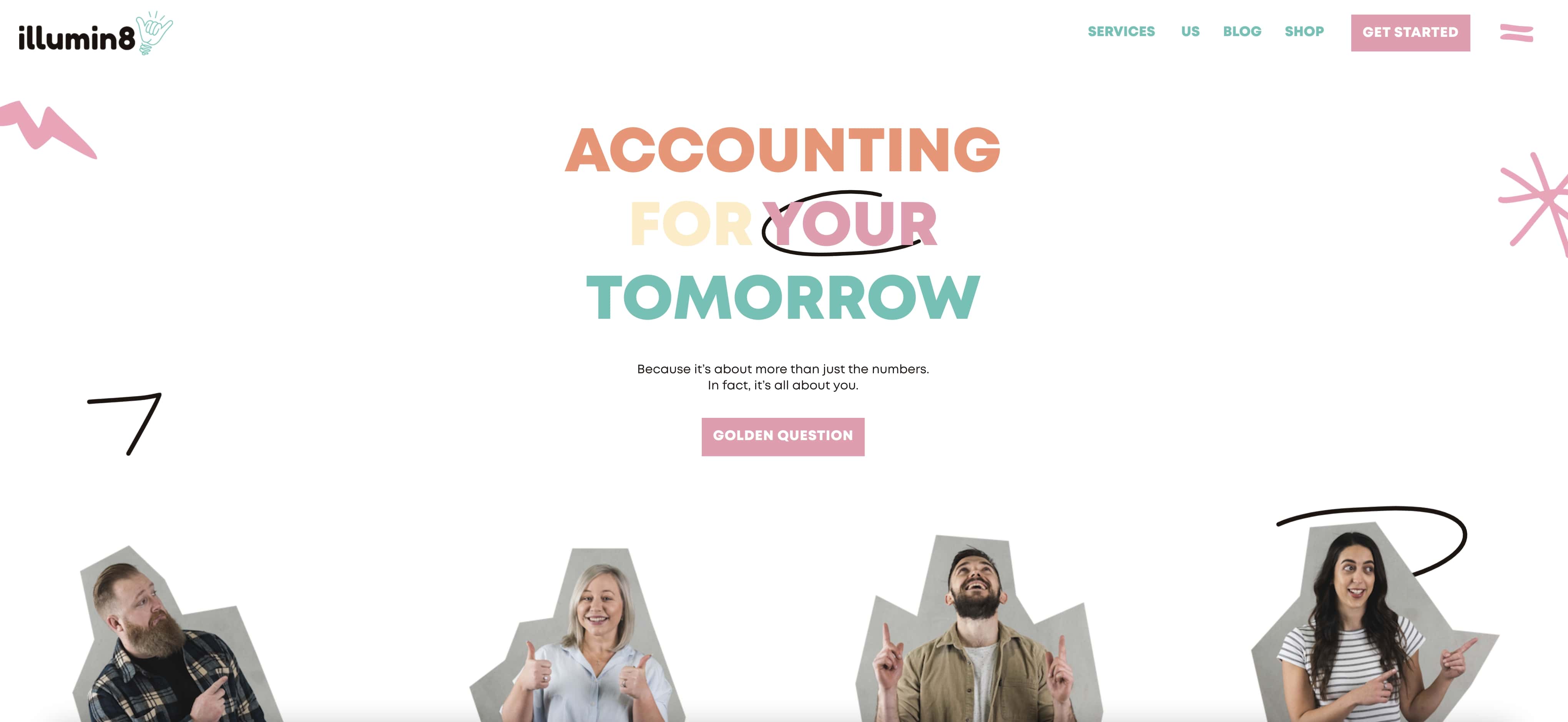 Screenshot der Agentur Website von Illumin 8