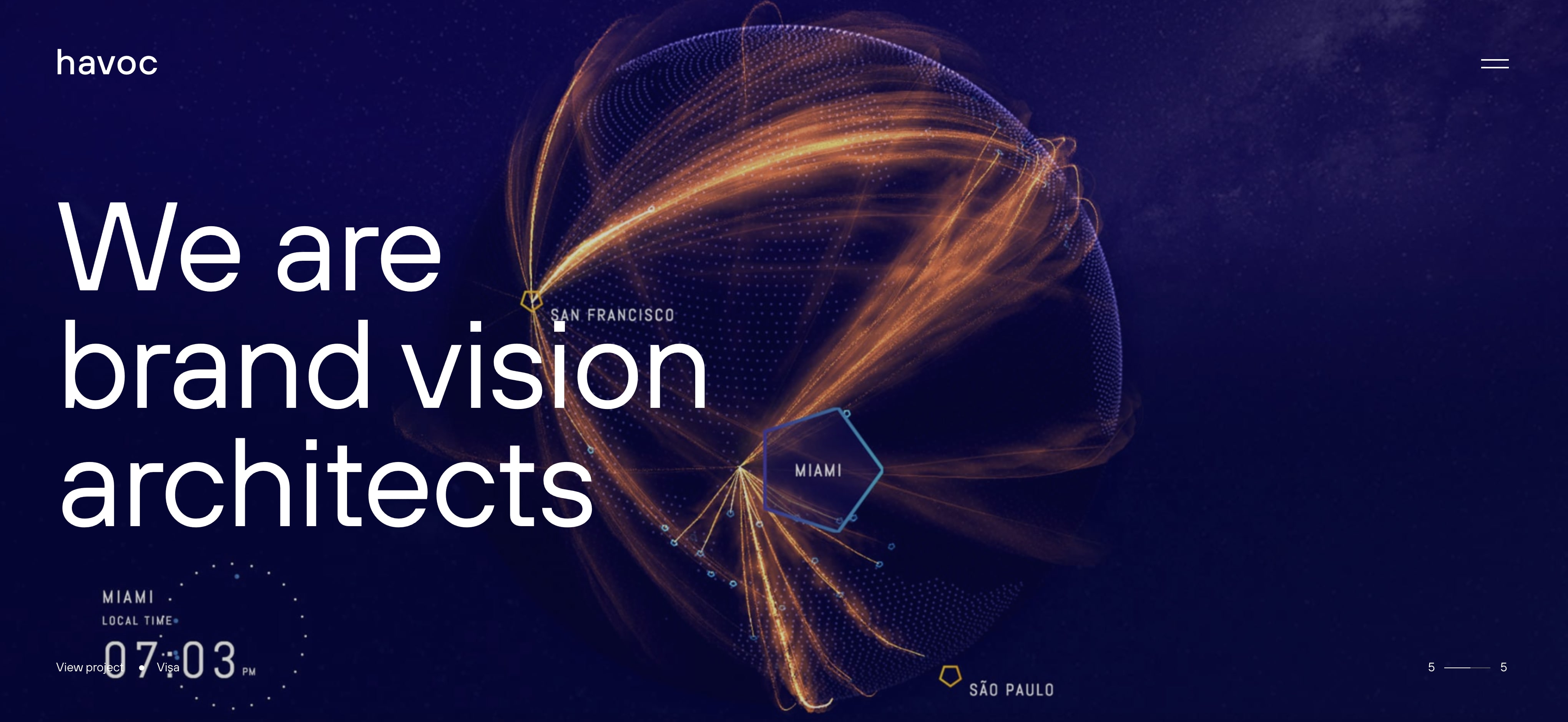 Screenshot der Agentur Website von Havoc