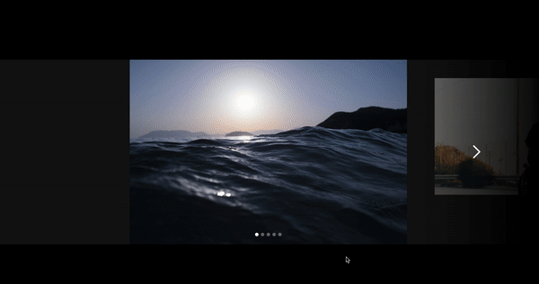 Klassische Slideshow mit dem Webflow Slider und angeschnittenen Bildern