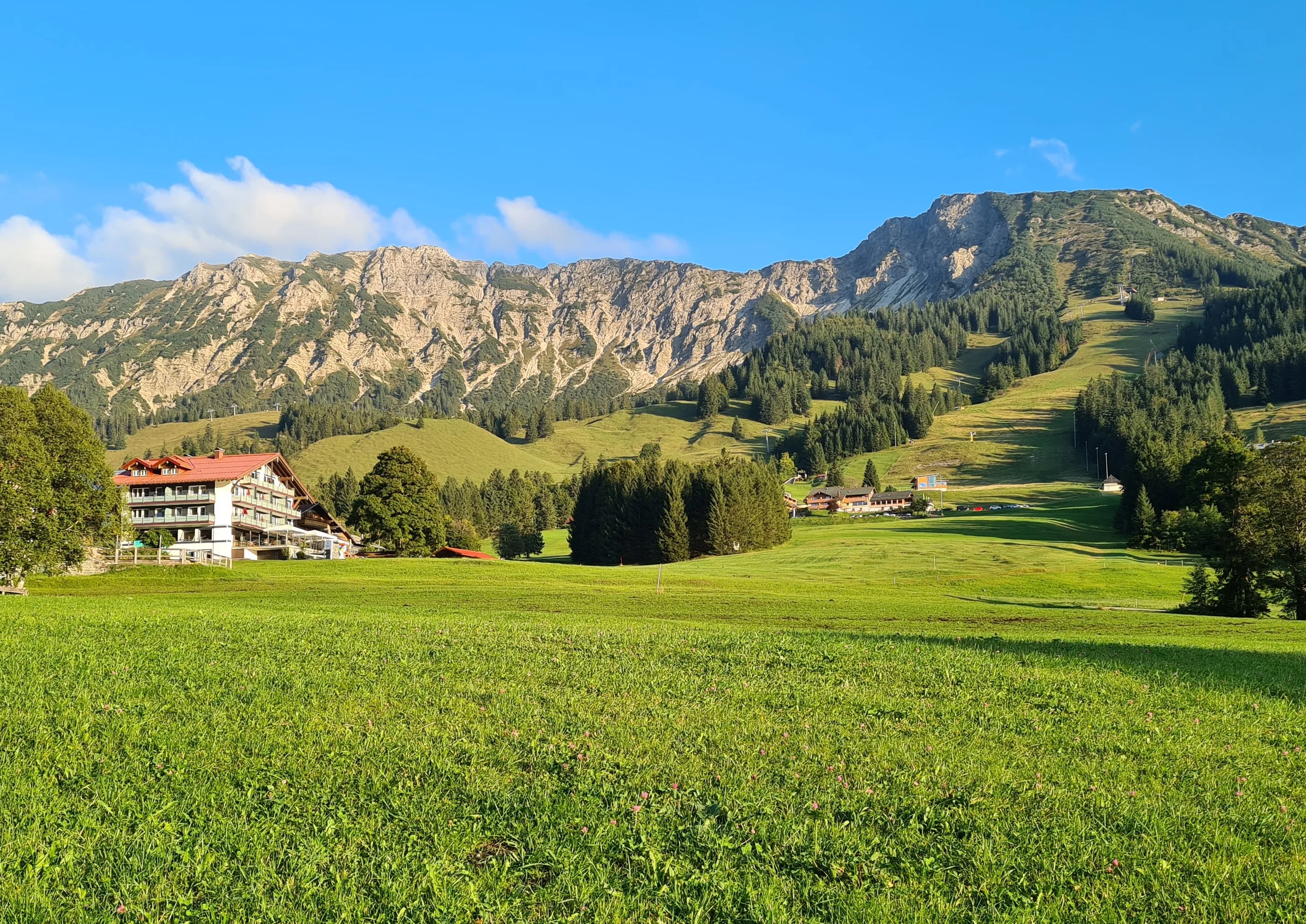 Deine Ferienwohnung mit freiem Blick auf die malerische Landschaft und den Iseler